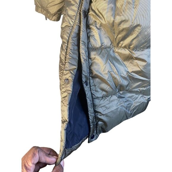 Halogen Womens Hooded Long Puffer Jacket With Removable Hood Green Medium - Picture 5 of 9